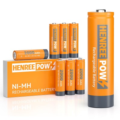 „Henreepow AA 2000mAh“ 1,2 V Didelės talpa Ni-MH įkraunama baterija