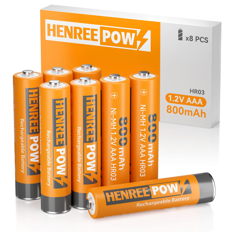 „Henreepow AAA 800mAh“ 1,2 V Didelės talpos Ni-MH įkraunama akumuliatorius