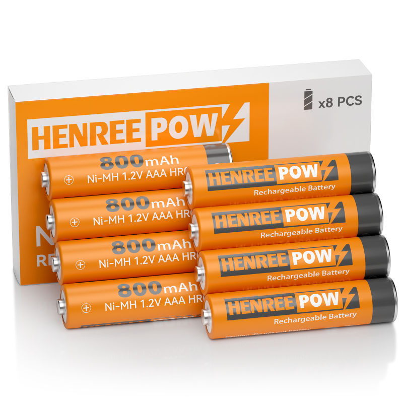 „Henreepow AAA 800mAh“ 1,2 V Didelės talpos Ni-MH įkraunama akumuliatorius